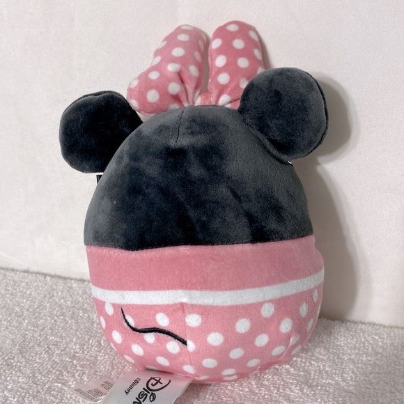 Disney Squishmallow Pink Black Polka Dot Minnie Mouse Plush Toy - Picture 3 of 10